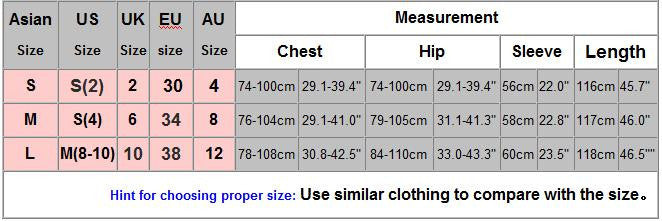 V-neck Long Sleeves Split Over-knee Length Dress - OhYoursFashion - 2
