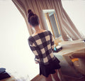 Round Neck Long Sleeve Loose Short Blouse Tops T-Shirt - OhYoursFashion - 6