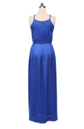 Spaghetti Strap Blue Loose Long Full Dress - O Yours Fashion - 4