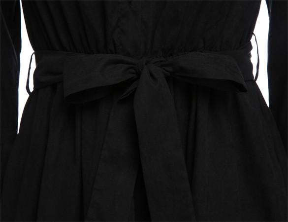 Women's Casual Long Sleeve Lapel Elegant Dress - OhYoursFashion - 10
