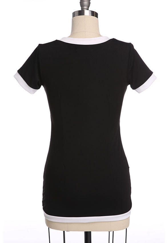 Short Sleeve Deep V-neck Short Club Dress - O Yours Fashion - 6