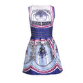 European A-line Sleeveless Floral Retro Mini Sundress Dress - O Yours Fashion - 3