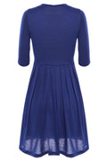 Casual New Fashion Medium Sleeve O-neck Dress - OhYoursFashion - 3