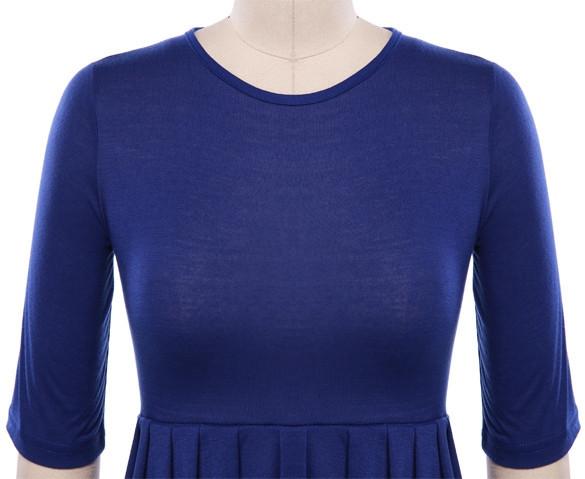 Casual New Fashion Medium Sleeve O-neck Dress - OhYoursFashion - 4