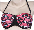 Print High Waist Halter Bikini Set Swimwear - OhYoursFashion - 3