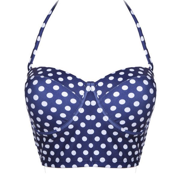 Heart Push-up Padded Dot 2 Pcs Set Bikini Swimwear - OhYoursFashion - 5