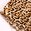 Sleeveless O-neck Waist Slitting Leopard Cut Out Mini Dress - OhYoursFashion - 6