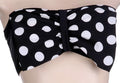 Round Dot Strapless High Waist Swimwear Bikini Set - OhYoursFashion - 3