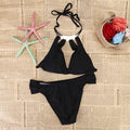 Cut Out Halter Strap Push Up Swimsuit Bikini Set Swimwear - OhYoursFashion - 3