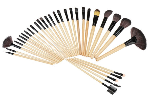 32 PCS Makeup Brush Set Cosmetic Pencil Lip Liner Make Up Kit Holder Bag - Oh Yours Fashion - 2