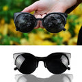 Fashion Unisex Retro Designer Super Round Circle Cat Eye Semi-Rimless Sunglasses Glasses Goggles - Oh Yours Fashion - 3