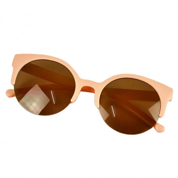 Fashion Unisex Retro Designer Super Round Circle Cat Eye Semi-Rimless Sunglasses Glasses Goggles - Oh Yours Fashion - 4