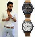 Army Military Style Men's Watches Leather Strap Quartz Watch Wrist Watch - Oh Yours Fashion - 4