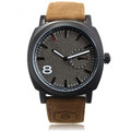 Army Military Style Men's Watches Leather Strap Quartz Watch Wrist Watch - Oh Yours Fashion - 2