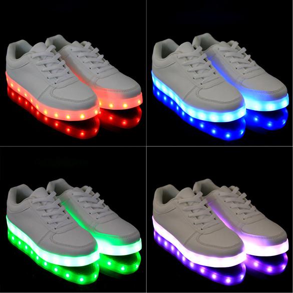 Charming Unisex LED Light Luminous Lace Up Sportswear Sneakers - OhYoursFashion - 3
