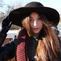 New Fashion Retro Style Lady Women Wide Brim Wool Felt Bowler Fedora Hat Floppy Cloche Black - Oh Yours Fashion - 3