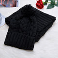Fashion Women's Girls' Beanie Winter Warm Cap Woolen Blend Knitted Hats W/ Scarf - Oh Yours Fashion - 2