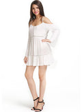Strap Off-shoulder Chiffon Casual Party Loose Shift Dress - OhYoursFashion - 3