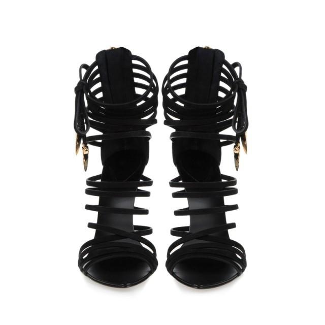 Women's High Heel Gladiator Black Strappy Stiletto Sandals - OhYoursFashion - 8