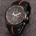 Men Fashion Tire Pattern Silicone Watchband Large Dial Quartz Analog Sport Wrist Watch - Oh Yours Fashion - 3