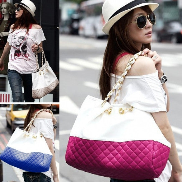 Girls' Oversized Bag Shoulder Handbag Chain Straps - Oh Yours Fashion - 3
