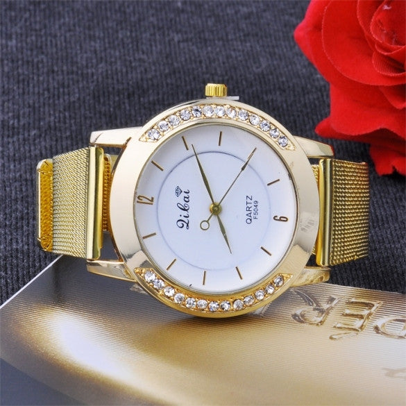 Classic Watch Women's Wrist Quartz Watch Gold - Oh Yours Fashion - 2