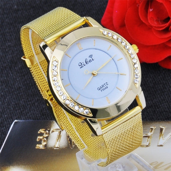 Classic Watch Women's Wrist Quartz Watch Gold - Oh Yours Fashion - 3