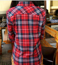 Button Cotton Lapel Shirt Plaids Flannel Shirt - OhYoursFashion - 5