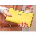 Korean Version of Bow Multi- Card Handbag Long Wallet Clutch - Oh Yours Fashion - 7