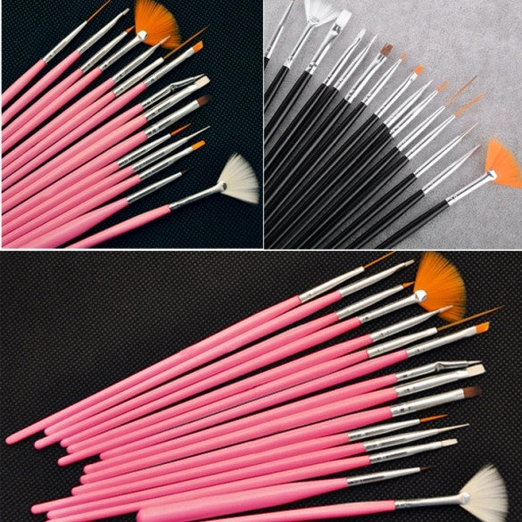 15pcs Professional Nail Art Brush Set Design Painting Pen - Oh Yours Fashion - 3