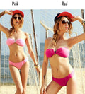 V Gold Metal Padding Bra Woman Brazil Bikini Swimwear - OhYoursFashion - 9