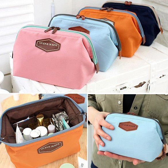 Women's Travel Makeup bag Cosmetic pouch Clutch Handbag Casual Purse - Oh Yours Fashion - 1