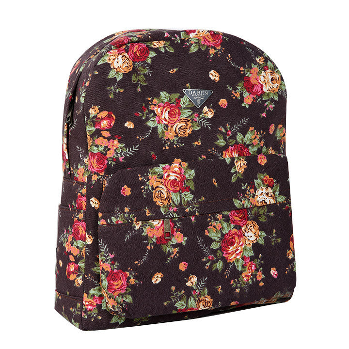 Canvas Flower Rucksack School Backpack Bag - Oh Yours Fashion - 10