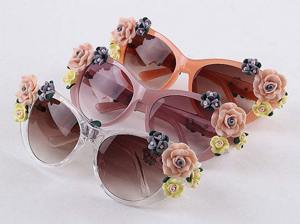 2016 Vintage Shades Women Designer Rose Flowers Sunglasses - O Yours Fashion - 11