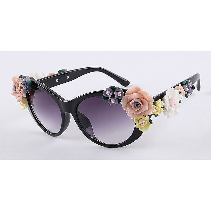 2016 Vintage Shades Women Designer Rose Flowers Sunglasses - O Yours Fashion - 1