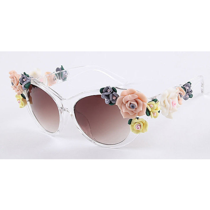 2016 Vintage Shades Women Designer Rose Flowers Sunglasses - OhYoursFashion - 3