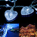 3.5M White 16 Hearts 100 LED String Fairy Holiday Lights For Party Xmas Wedding - Oh Yours Fashion - 1