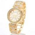 Gold Silver Ladies Casual Luxury Quartz Crystal Rhinestone Wristwatch - Oh Yours Fashion - 2