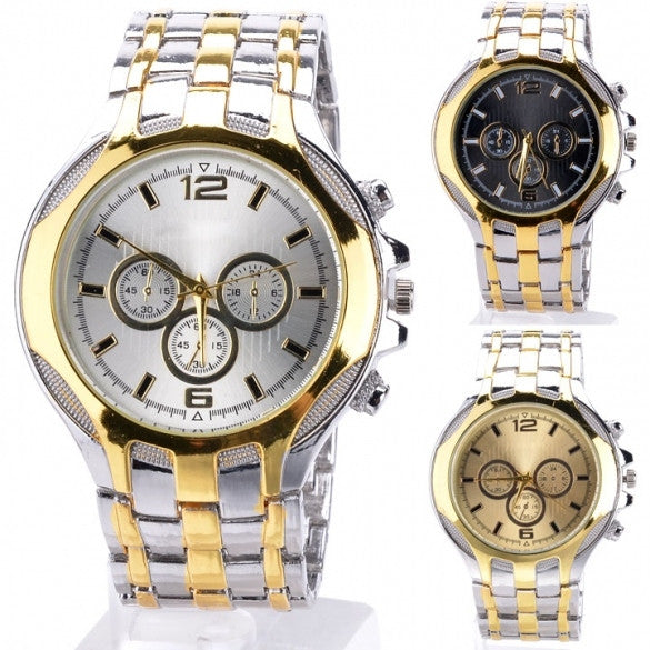 New Men's Fashion Sport Business Stainless Steel Belt Quartz Watch Wristwatches - Oh Yours Fashion - 4