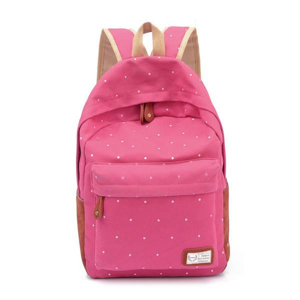 Women's Canvas Travel Backpack School Rucksack - OhYoursFashion - 1