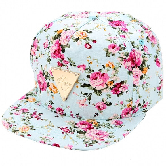 Fashion Floral Flower Snapback Hip-Hop Hat Flat Peaked Adjustable Baseball Cap - Oh Yours Fashion - 3