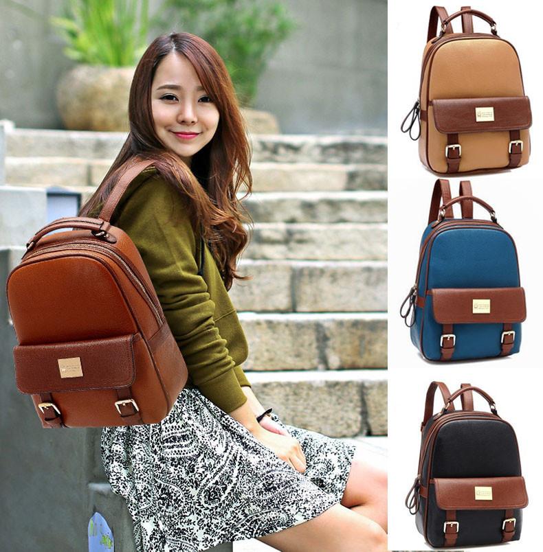 Girls PU School Travel Backpack Bag - OhYoursFashion - 2