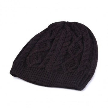 New Winter Warm Wool Beanie Cap Women Baggy Crochet Knit Skull Ski Hat - Oh Yours Fashion - 1