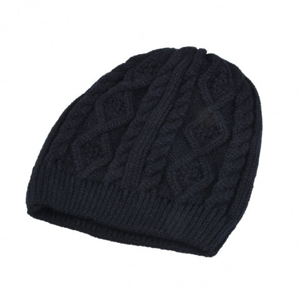 New Winter Warm Wool Beanie Cap Women Baggy Crochet Knit Skull Ski Hat - Oh Yours Fashion - 1