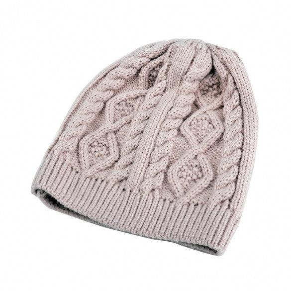 New Winter Warm Wool Beanie Cap Women Baggy Crochet Knit Skull Ski Hat - Oh Yours Fashion - 3