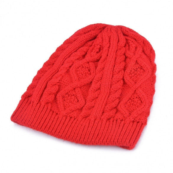 New Winter Warm Wool Beanie Cap Women Baggy Crochet Knit Skull Ski Hat - Oh Yours Fashion - 7