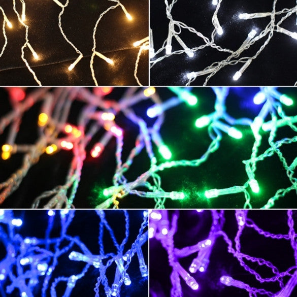 3.5m Droop 0.3-0.5m EU Plug Curtain Icicle String Lights 220V New Year Christmas LED Lights Garden Xmas Wedding Party - Oh Yours Fashion - 3