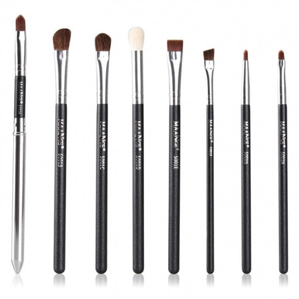 Professinal 8pcs Basic Makeup Brush Eye Brushes Set Blend Eye Shadow Angled Eyeliner Smoked - Oh Yours Fashion - 1