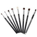 Professinal 8pcs Basic Makeup Brush Eye Brushes Set Blend Eye Shadow Angled Eyeliner Smoked - Oh Yours Fashion - 2