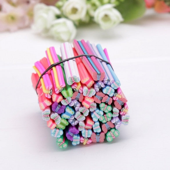 50pcs 3D Nail Art Fimo Canes Stick Rods Polymer Clay Stickers Tips Decoration - Oh Yours Fashion - 4